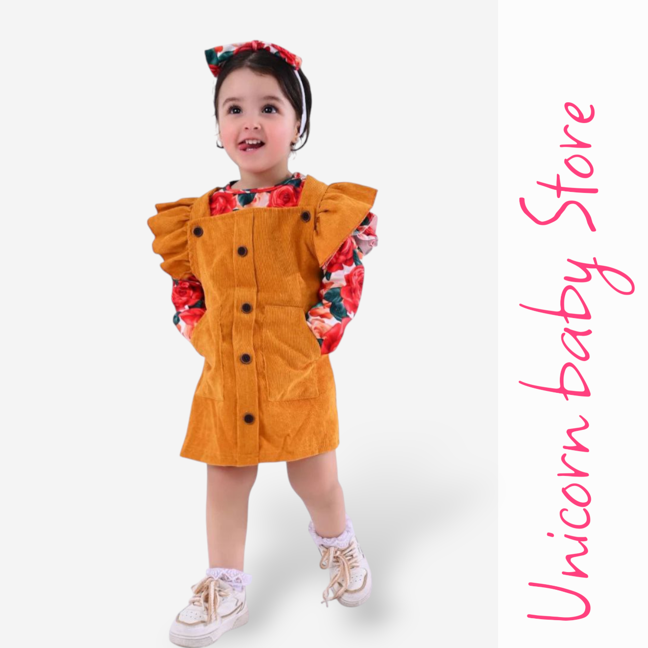 طقم فستان مضلع زرار