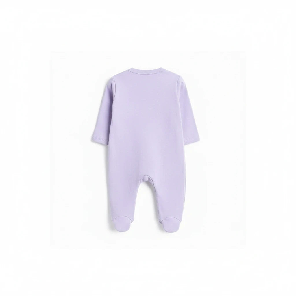 سالوبيت أطفال من Unicorn Baby Store باللون البنفسجي الفاتح مصنوع من القطن الناعم لراحة المولود